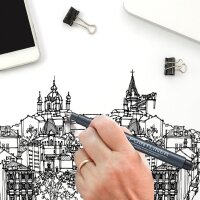 PentelArts Permanent Fineliner Pointliner, schwarz, 0,3 mm