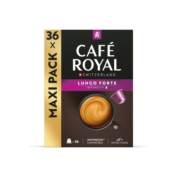 CAFE ROYAL Kaffeekapseln Alu 10169702 Lungo Forte 36 Stk.