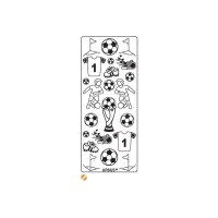 URSUS Kreativ Sticker 59120020 Fussball silber