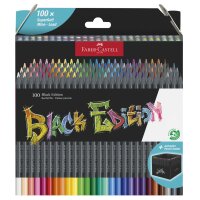 FABER-CASTELL Dreikant-Buntstifte Black Edition, 12er Etui