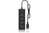 ICY BOX 4 Port Hub Type C USB 3.0 IB-HUB1409-C3 Aluminium black