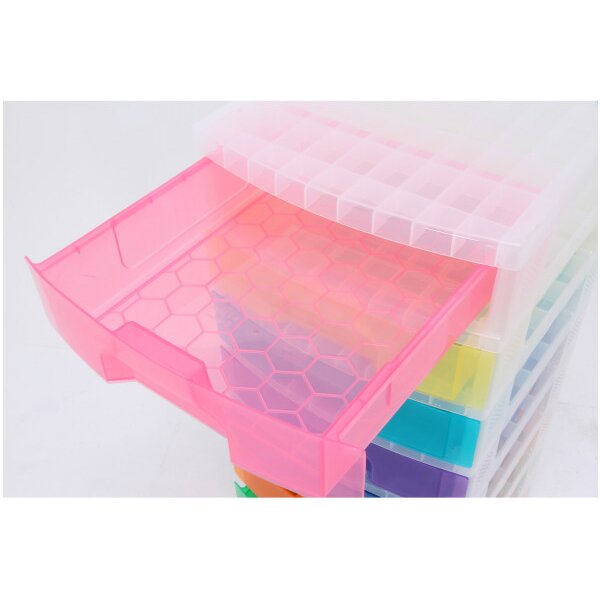 USEFULBOX Bo&icirc;te de rangement 8 tiroires 68514300 transp./multic. 42x39.5x89cm