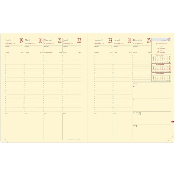 QUO-VADIS Agenda Soho Pres.Prest. 2027 287262Q 1W/2S schwarz FR 21x27cm