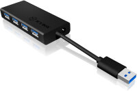 ICY BOX 4 Port Hub USB 3.0 IB-AC6104-B aluminum black