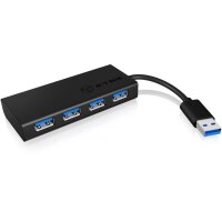 ICY BOX 4 Port Hub USB 3.0 IB-AC6104-B aluminum black