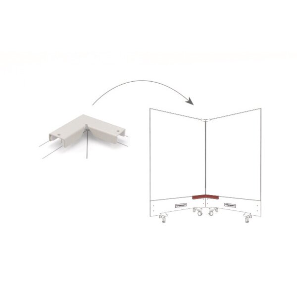 MAGNETOPLAN Top-Connector double corner 1146097 weiss, f&uuml;r Infinity Wall