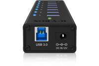 ICY BOX 7 Port Hub USB 3.0 IB-AC618 robust alluminium black