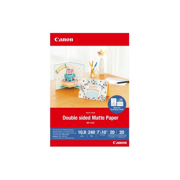 CANON Doub.Matte Photo Paper 18x25cm MP101DA4 Double sided 20 Blatt