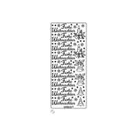 URSUS Kreativ Sticker 59110058 Frohe Weihnachten silber