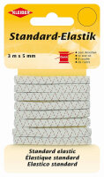 KLEIBER Ruban élastique, 3 m x 5 mm, blanc/rouge