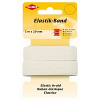 KLEIBER Elastik-Band Gummiband, 3 m x 5 mm, weiss rot