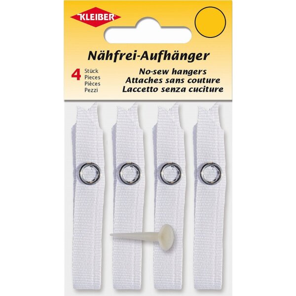 KLEIBER Nähfrei-Aufhänger, Polyester, weiss