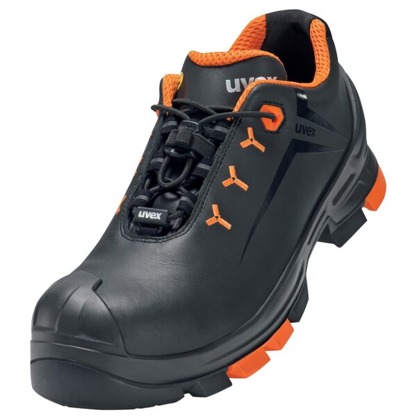 uvex 2 Halbschuh S3 SRC, Gr. 45, schwarz orange