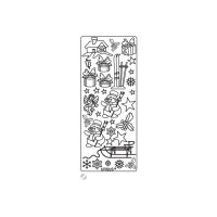 URSUS Kreativ Sticker 59110064 Weihnachten silber