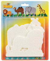 hama Plaques pour perles Eléphant, girafe, lion, chameau