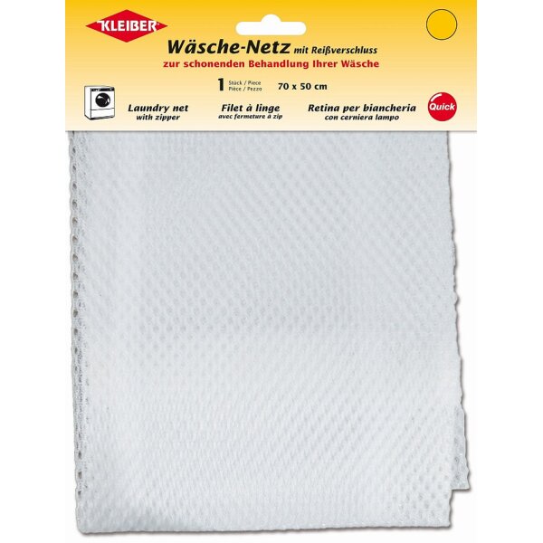 KLEIBER Filet &agrave; linge, fermeture &agrave; zip, 700 x 500 mm, blanc