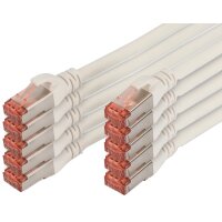 DIGITUS Patchkabel Kat. 6, S FTP, 1,0 m, schwarz, Set