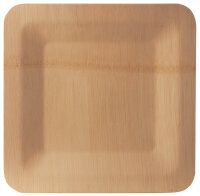 PAPSTAR Assiette en bambou pure, carré, 180x180...