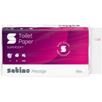 SATINO Papier de toilette HiLine 043030 4 plis, 8 roul., blanc