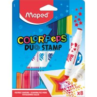 Maped Feutre-tampon COLORPEPS DUO STAMP, étui de 8