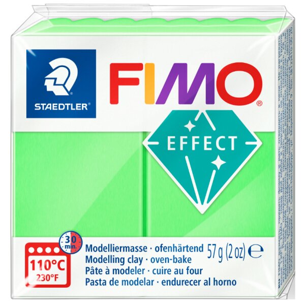FIMO EFFECT Modelliermasse, ofenhärtend, neongelb, 57 g
