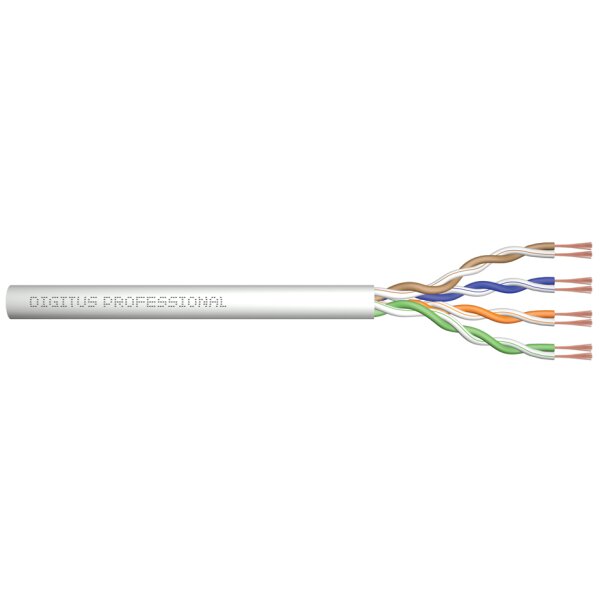 DIGITUS Roh-Patchkabel Kat. 6a, U UTP, 305 m, grau