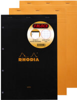 RHODIA Notizblock No. 20, DIN A4+, franz. Lineatur, 3er Pack
