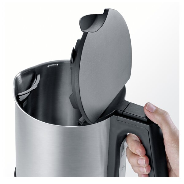 SEVERIN Wasserkocher WK 3409, 1,7 Liter, Edelstahl schwarz