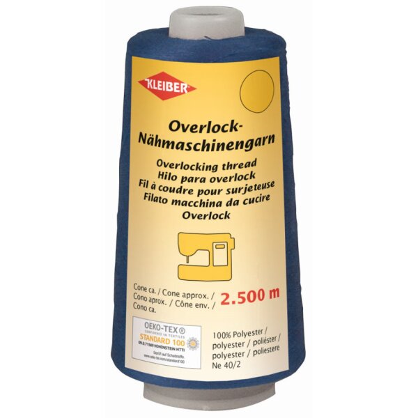 KLEIBER Overlock-Nähmaschinengarn, 2.500 m, weiss