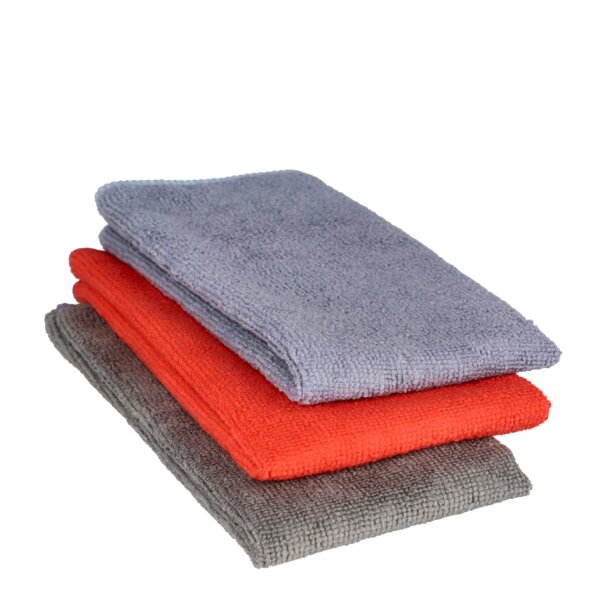 NIGRIN Chiffon en microfibres pour voiture, set de 3 pièces