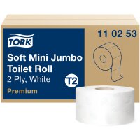 TORK Papier toilette en mini-rouleau Jumbo, 3 plis, blanc
