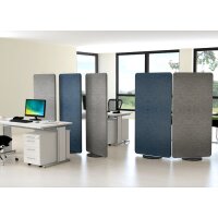 kerkmann Textilwand Stellwandsystem Metropol, drehbar, grau
