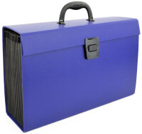 RAPESCO Fächertasche, DIN A4, 19 Fächer, blau