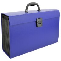 RAPESCO Fächertasche, DIN A4, 19 Fächer, blau