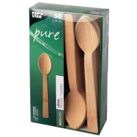 PAPSTAR Cuillère en bambou pure, longueur: 170 mm,...