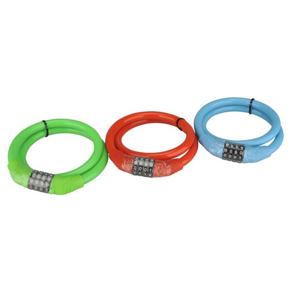 FISCHER Câble antivol pour vélo, longueur : 650 mm, assorti