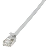 LogiLink Patchkabel Ultraflex, Kat. 6A, U FTP, 0,3 m, grau