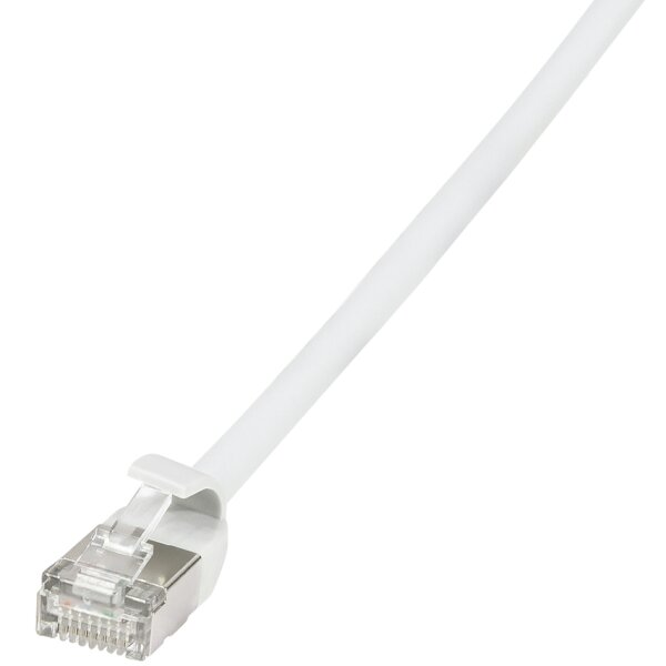 LogiLink Patchkabel Ultraflex, Kat. 6A, U FTP, 0,3 m, weiss