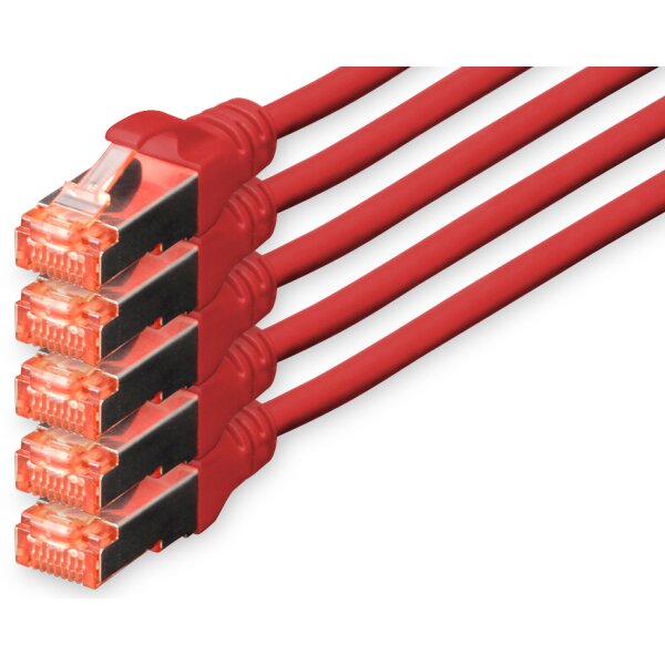 DIGITUS Patchkabel Kat. 6, S FTP, 10,0 m, grün, 5er