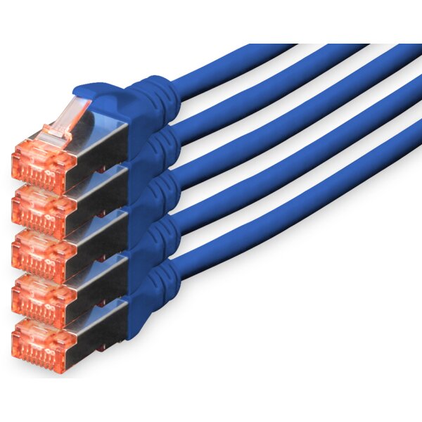 DIGITUS Patchkabel Kat. 6, S FTP, 10,0 m, grün, 5er