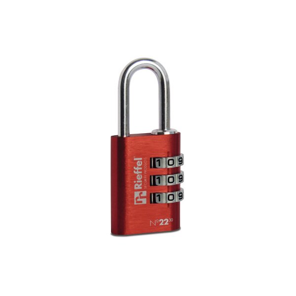 RIEFFEL SWITZERLAND Cadenas Nr.22 27,5mm A10529 red, serrure &agrave; combinaison