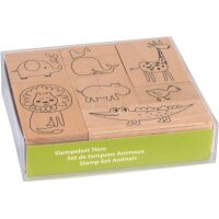 HEYDA Stempel-Set Tiere 12x10x3cm 204888688 Holz 7-teilig
