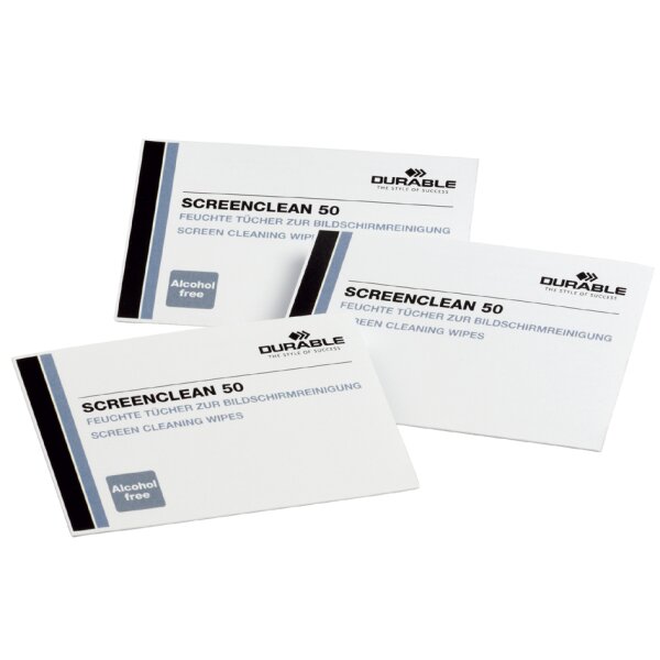 DURABLE Lingettes nettoyantes pour écran SCREENCLEAN 50