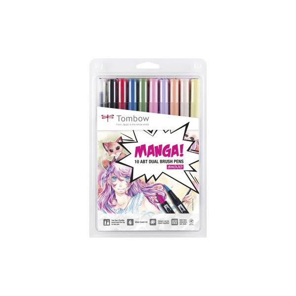 TOMBOW Manga-Set Shojo ABT-10C-MANG 10 pcs.