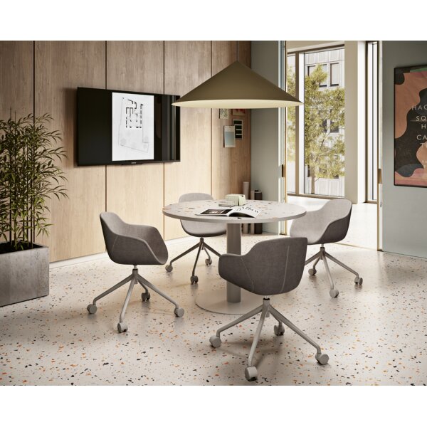 PAPERFLOW Besucherstuhl GANT, 2er Set, grau weiss