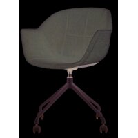 PAPERFLOW Chaise visiteur GANT, set de 2, gris / blanc