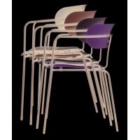 PAPERFLOW Besucherstuhl BISTRO, 4er Set, weiss