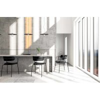 PAPERFLOW Besucherstuhl BISTRO, 4er Set, weiss