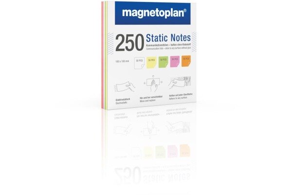 MAGNETOPLAN Static Notes 100x100mm 11250110 ass. 250 pcs.