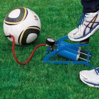 cartrend Fussluftpumpe Doppelzylinder, blau